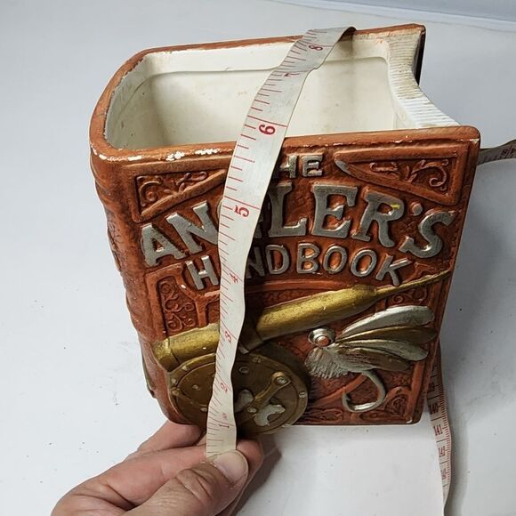 Napcoware The Anglers Handbook Planter Napco Japan Fishing Fisherman Cabin Camp - Picture 6 of 9